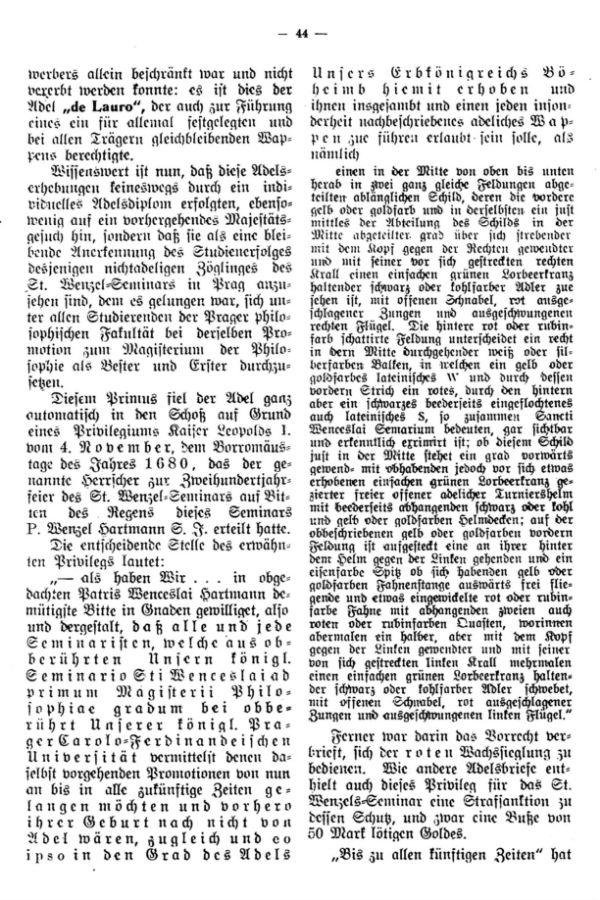 Der böhmische Adel 'de Lauro' - 2