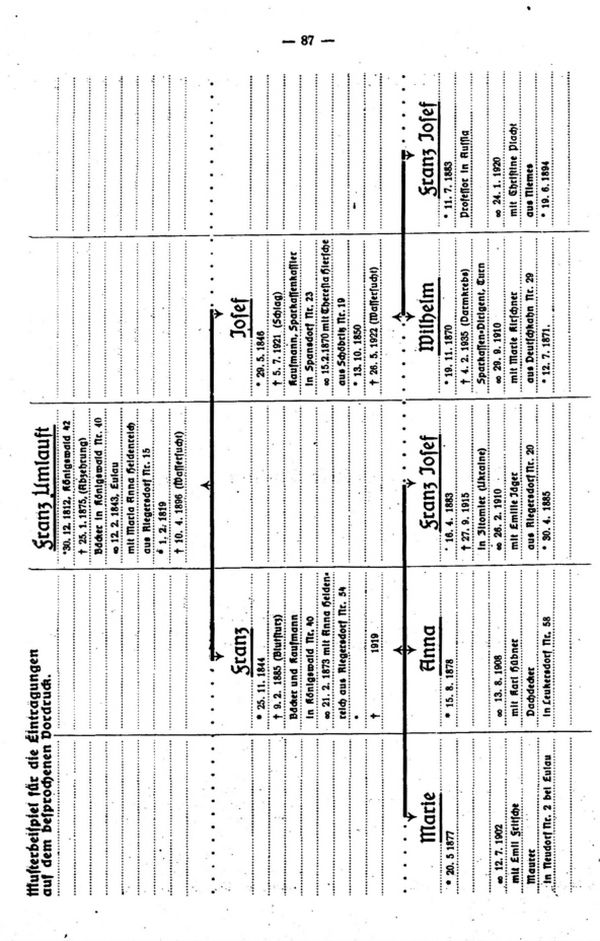 Ein neuer Vordruck für Stammtafeln - 2