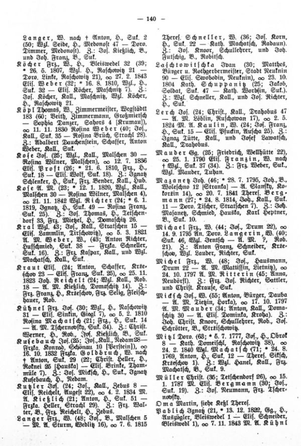 Findlinge in der Sukohrader Traumatrik der Pfarre Robitsch bei Auscha von 1785-1845 - 3