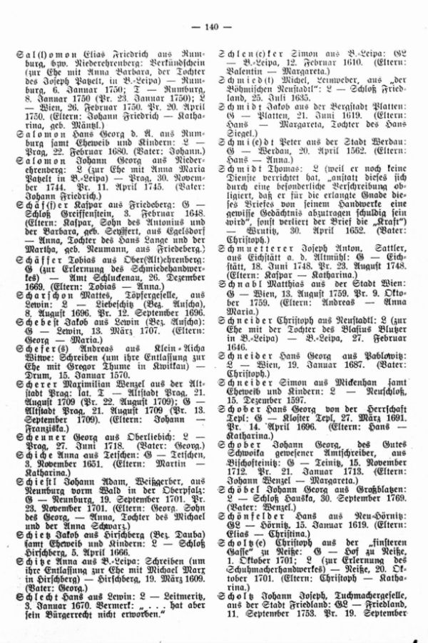 Die Geburts- und Weglaßbriefe des Böhm.-Leipaer Stadtarchives (Fortsetzung) - 2