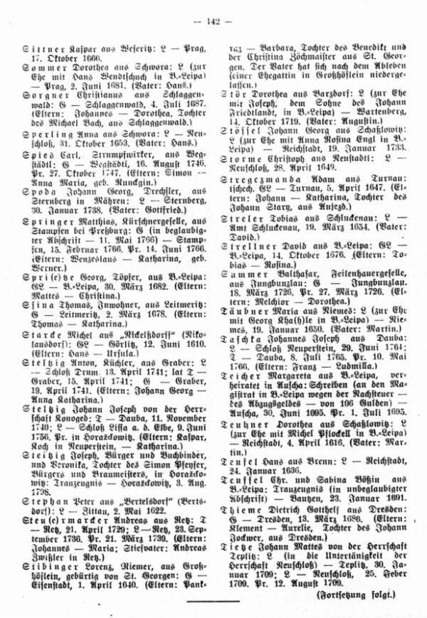 Die Geburts- und Weglaßbriefe des Böhm.-Leipaer Stadtarchives (Fortsetzung) - 4