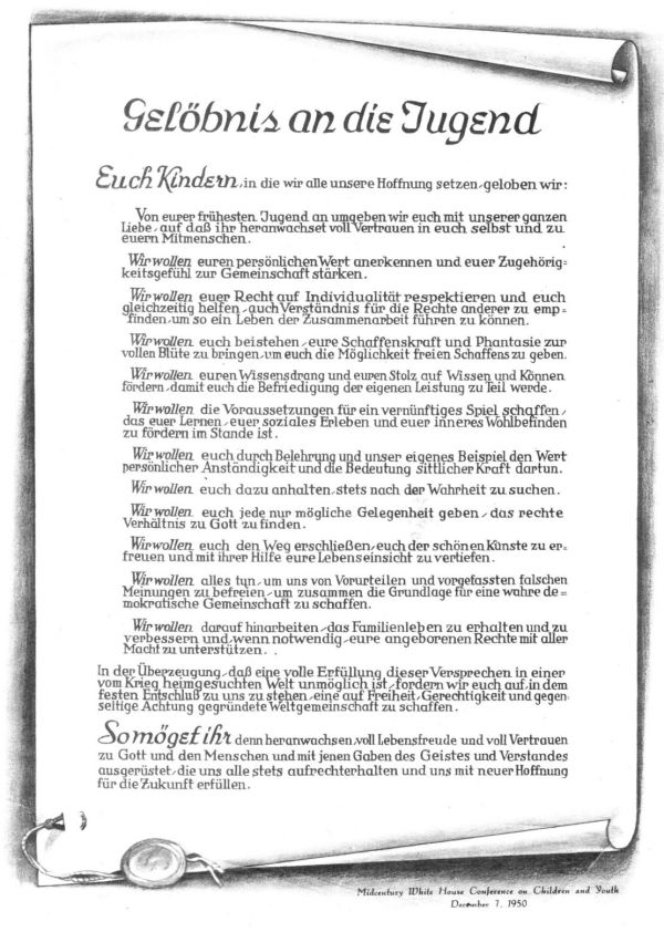 Gelöbnis an die Jugend