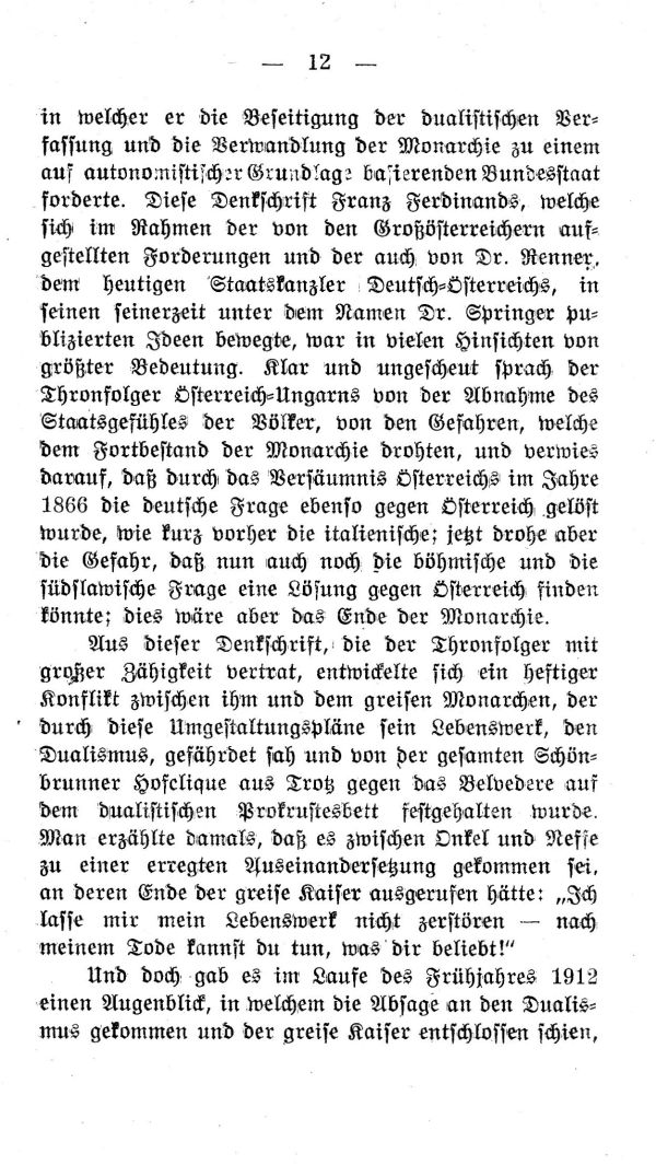 I.  Kapitel: Hinter den Kulissen der Hof- und Hauspolitik von 1912-1914